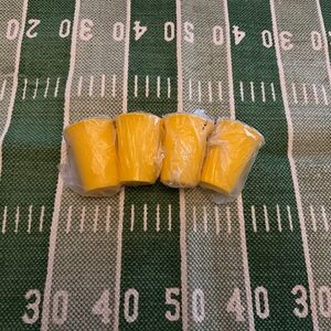 4 YELLOW TUPPERWARE BELL TUMBLERS CUPS PRIMARY CHILD KIDS TODDLERS BRAND NEW